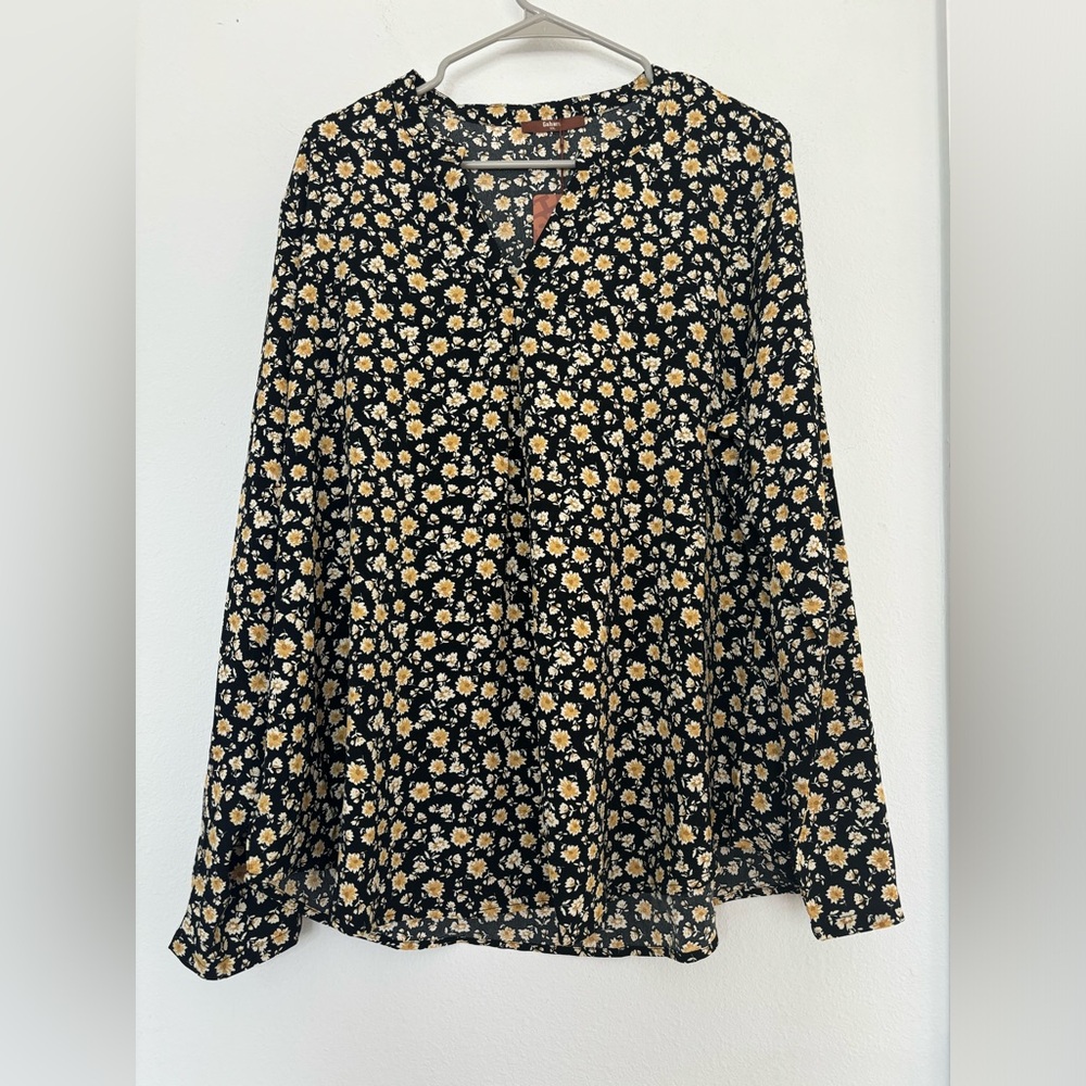 GAHARU NWT FLORAL PRINTED LONG SLEEVE BLOUSE SZ XXL